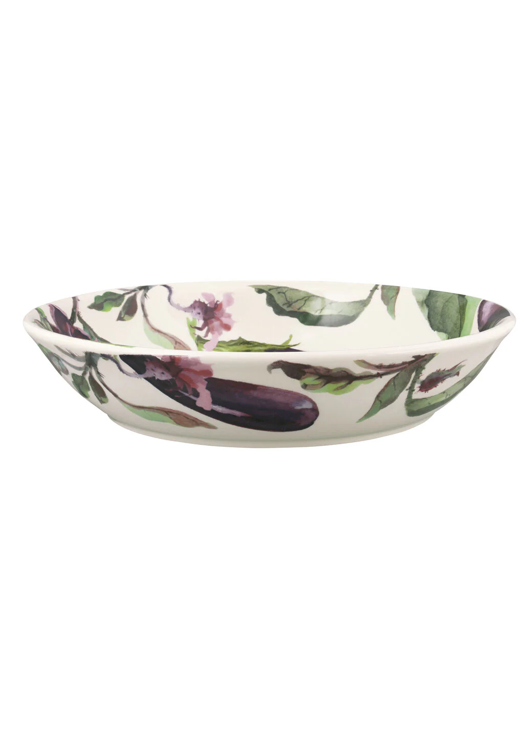 Aubergine & Flowers Medium Pasta Bowl - Set of 4 - Image 4