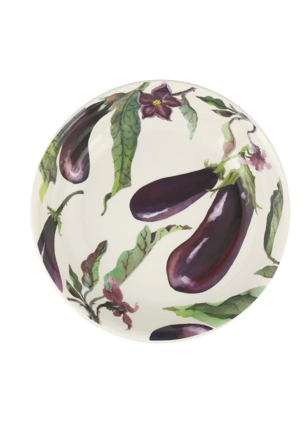 Aubergine & Flowers Medium Pasta Bowl - Set of 4 - Image 7