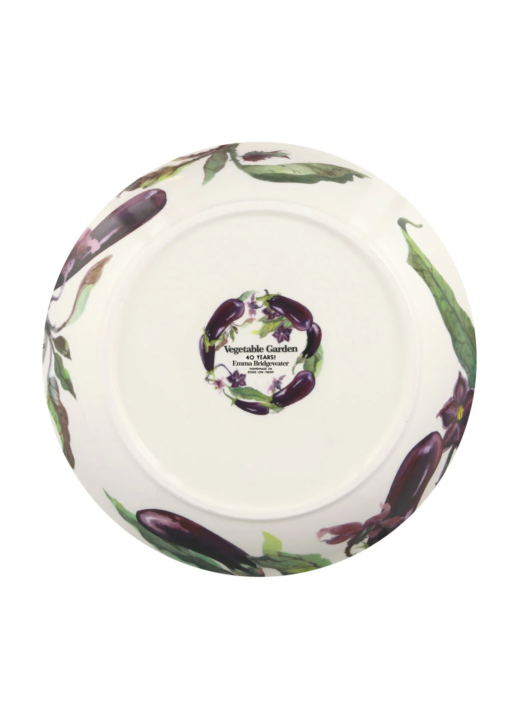 Aubergine & Flowers Medium Pasta Bowl - Set of 4 - Image 8