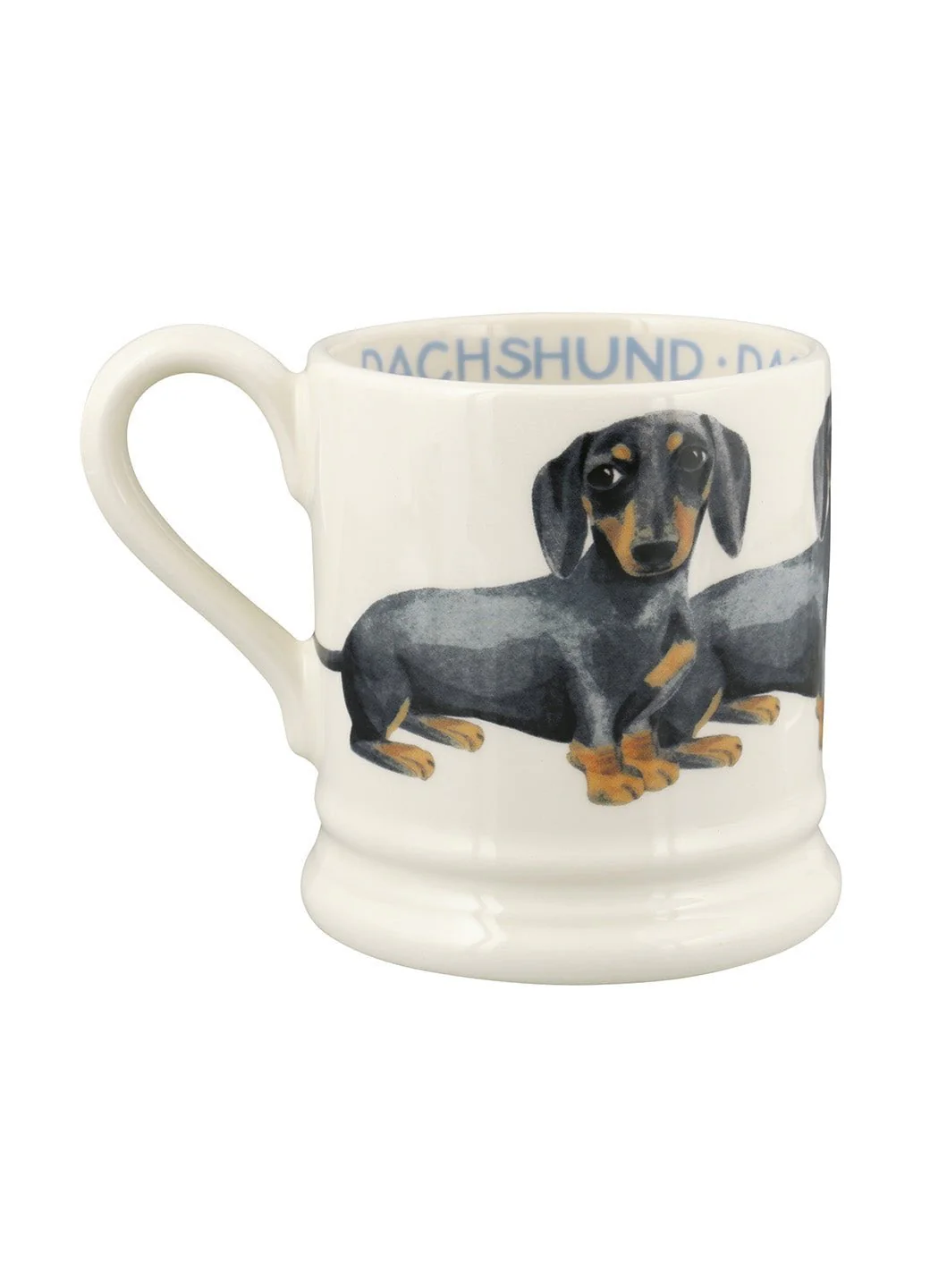 Seconds Dogs Black & Tan Dachshund 1/2 Pint Mug - Image 4