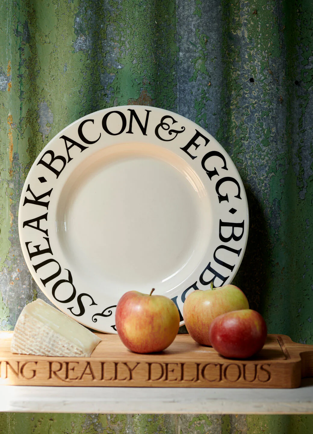 Black Toast Bacon & Egg Large Dinner Plate, 10.5 Inch - Set of 4 - Image 4