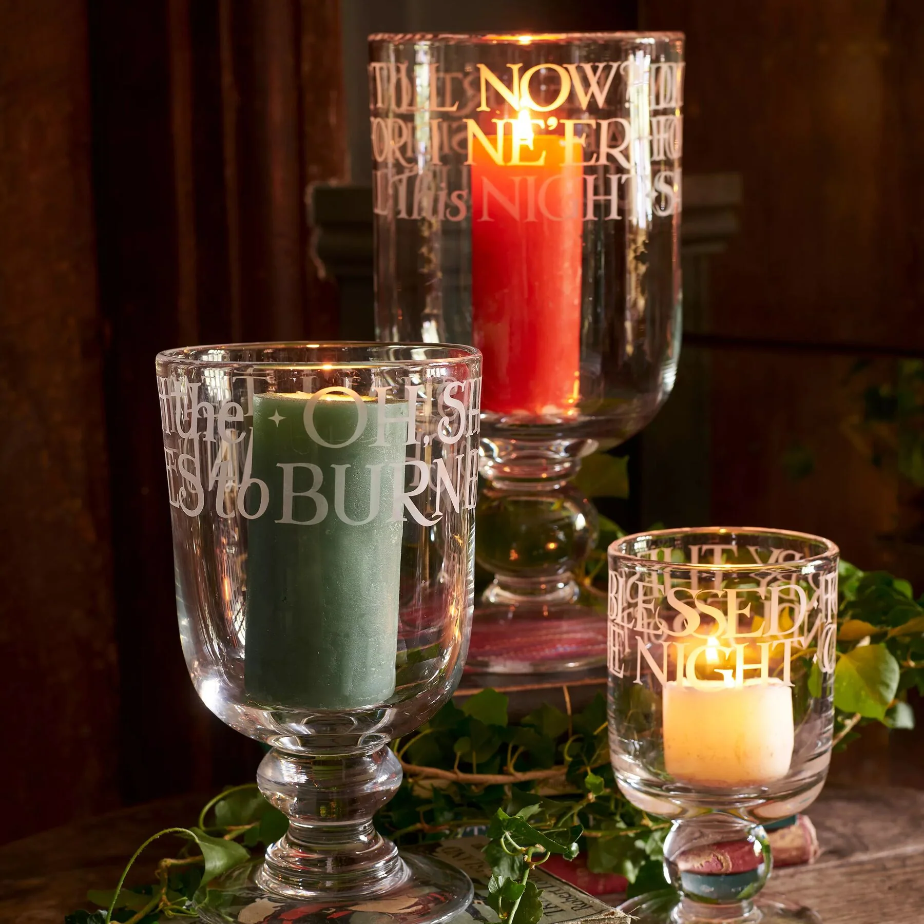 Black Toast Extra Large Glass Storm Lantern - Image 3