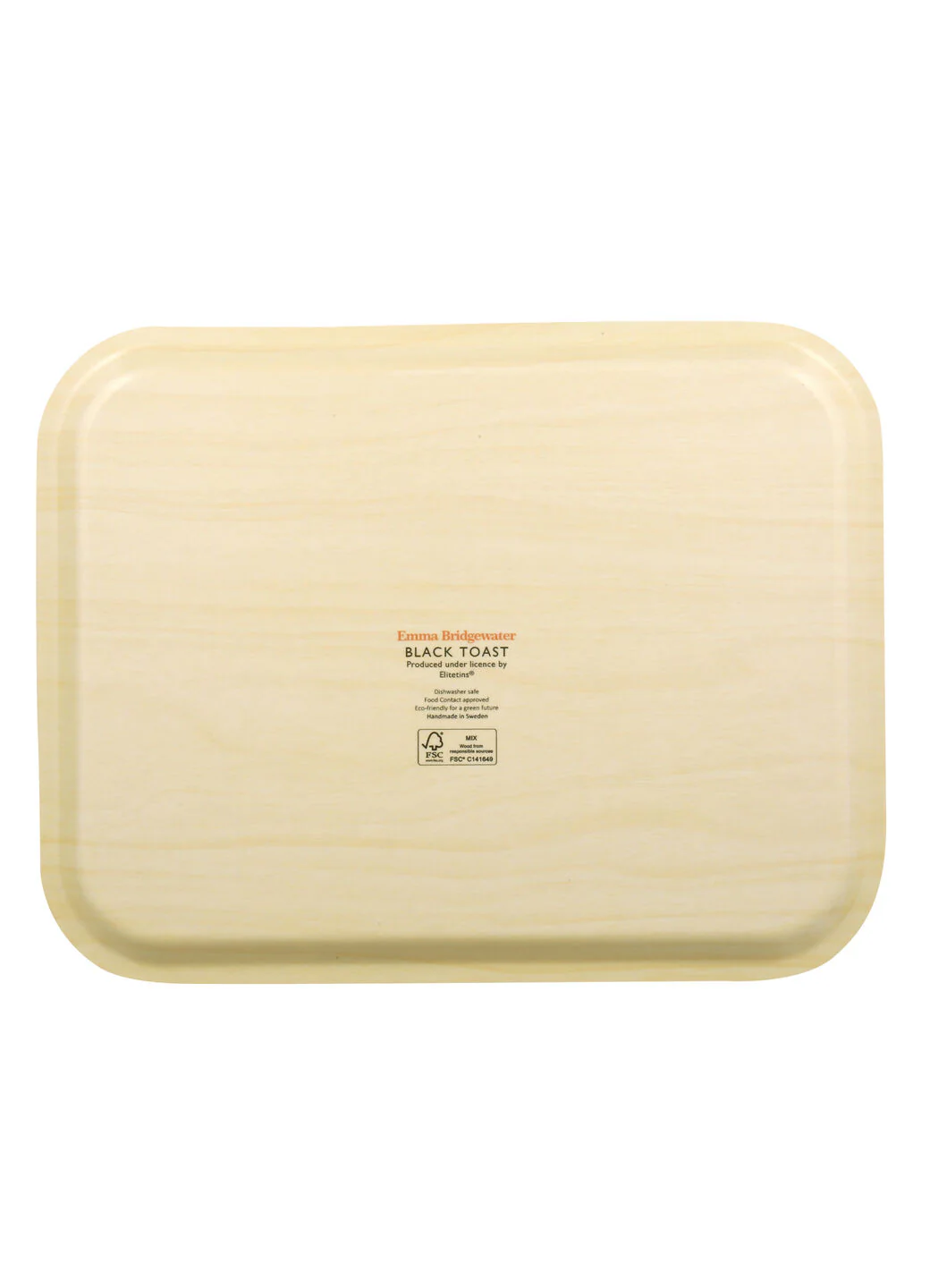 Black Toast Rectangular Birch Tray - Image 3