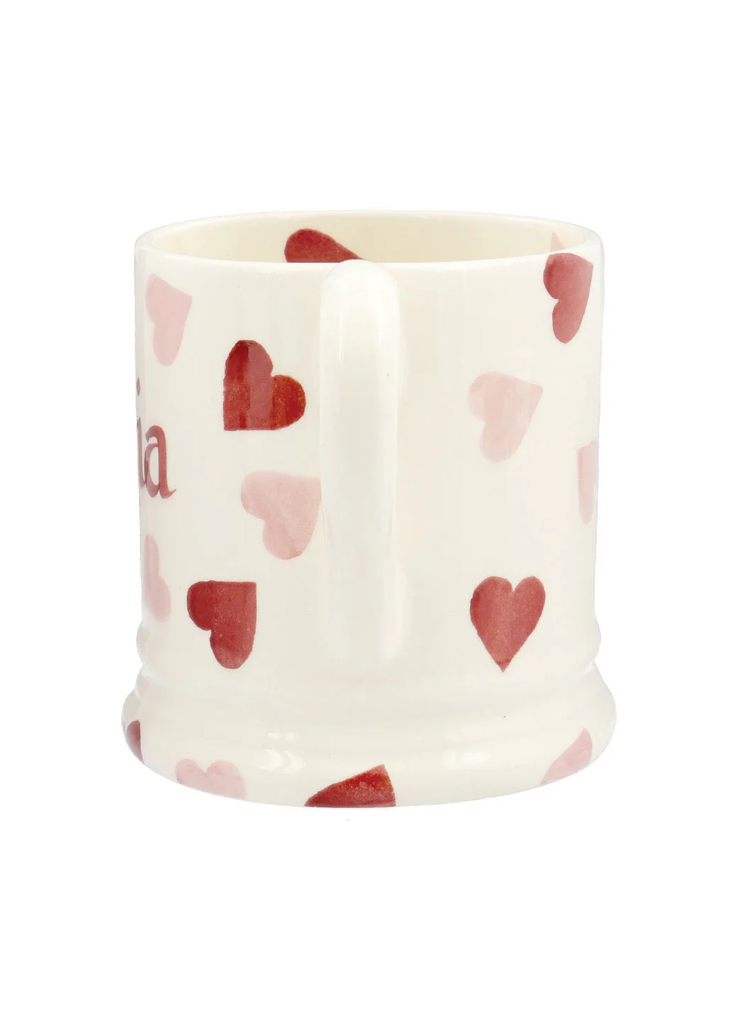 Personalised Pink Hearts 1/2 Pint Mug - Image 3