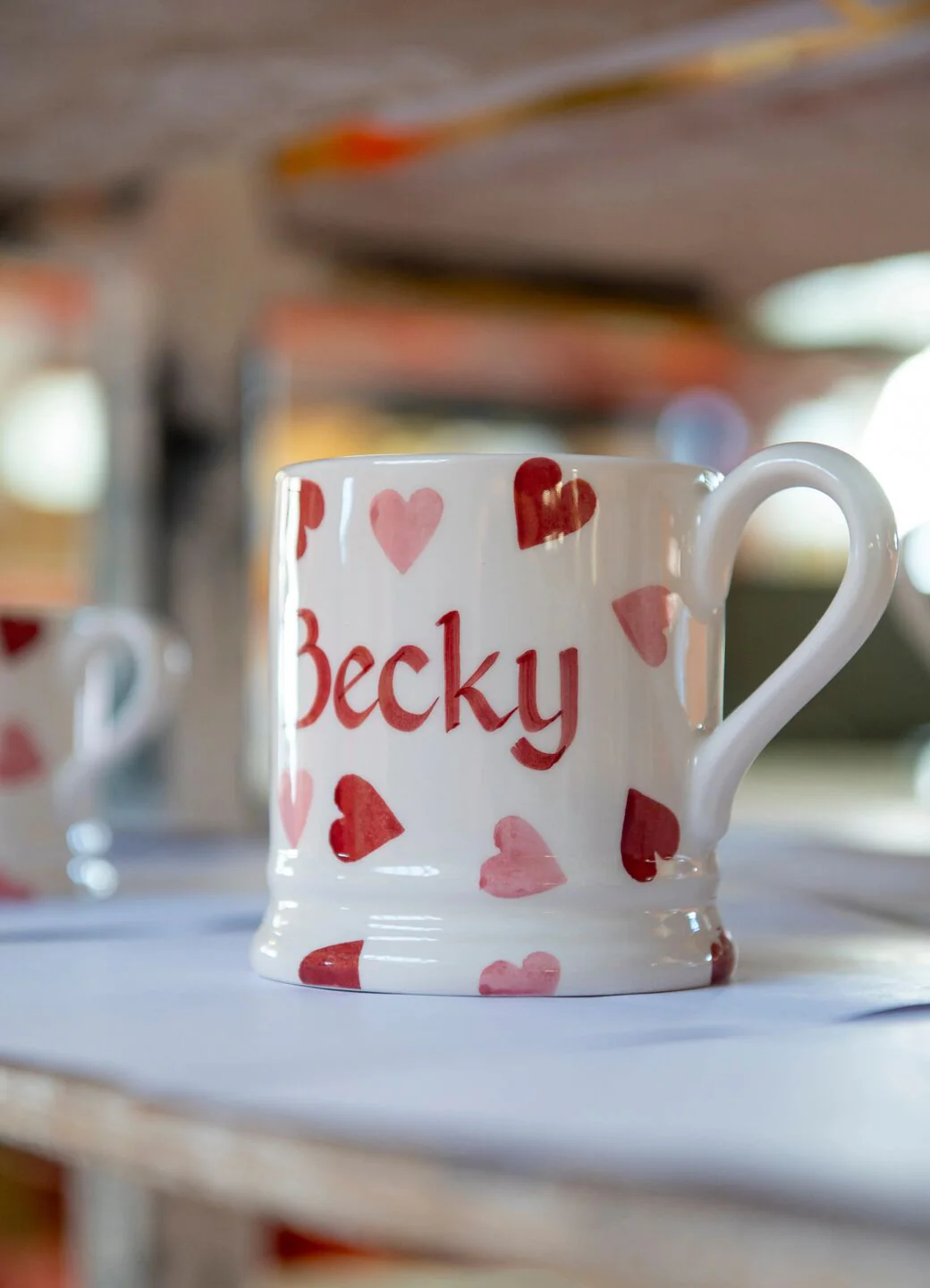 Personalised Pink Hearts 1/2 Pint Mug - Image 7