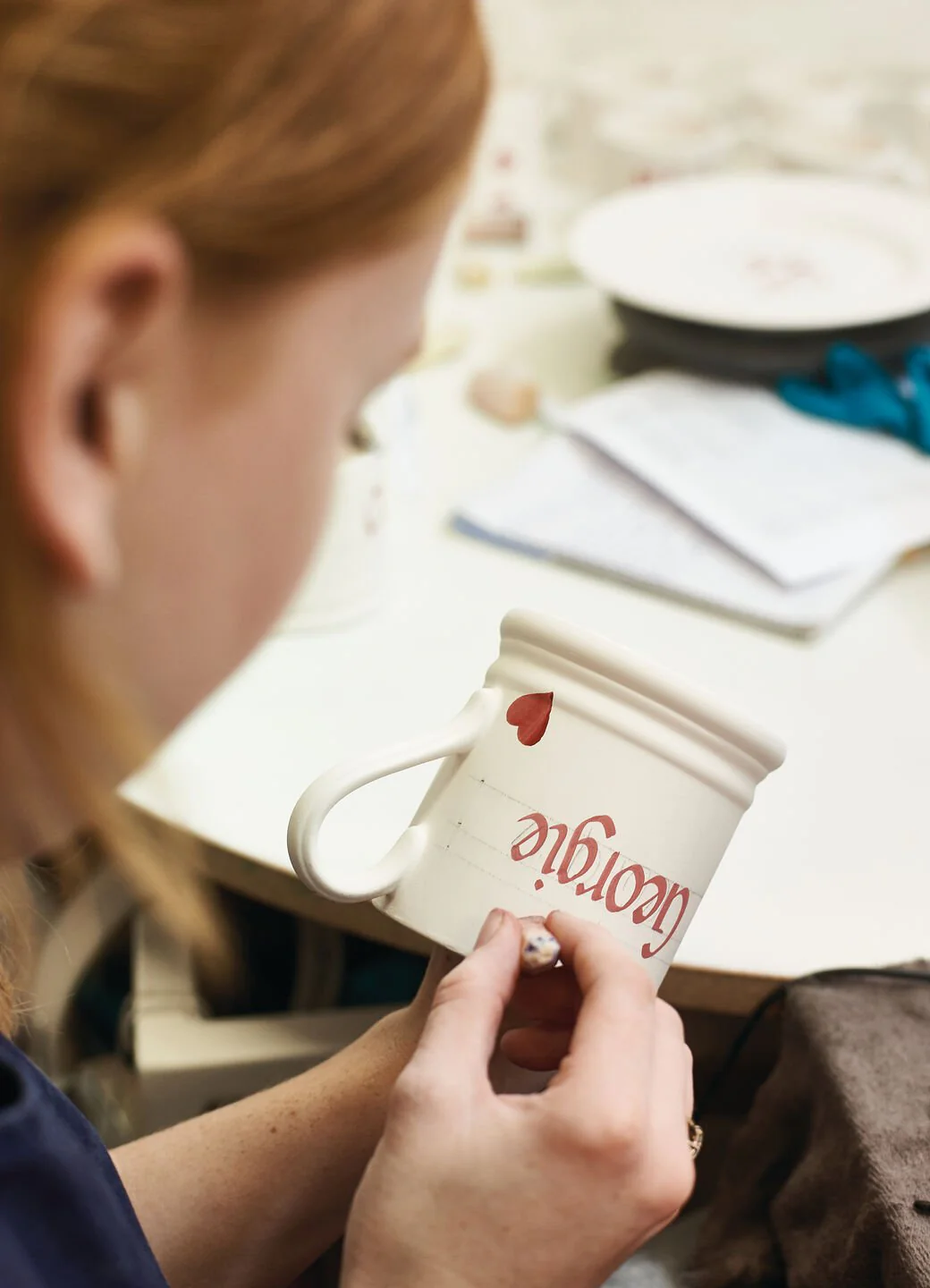 Personalised Pink Hearts 1/2 Pint Mug - Image 8