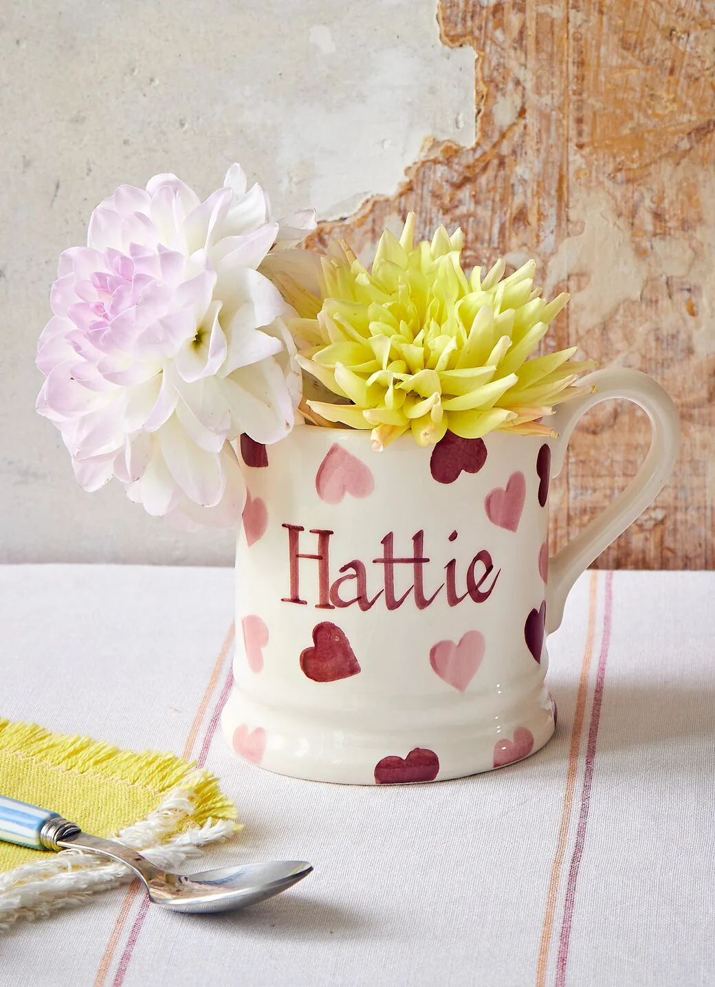 Personalised Pink Hearts 1/2 Pint Mug - Image 9