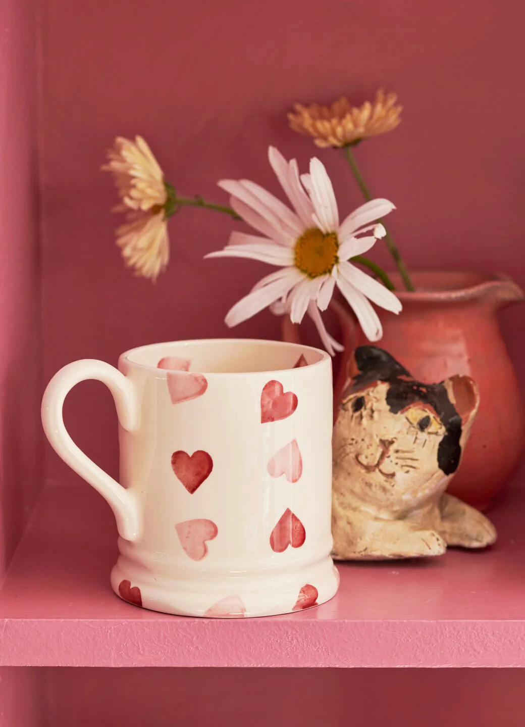 Pink Hearts 1/2 Pint Mug - Image 7