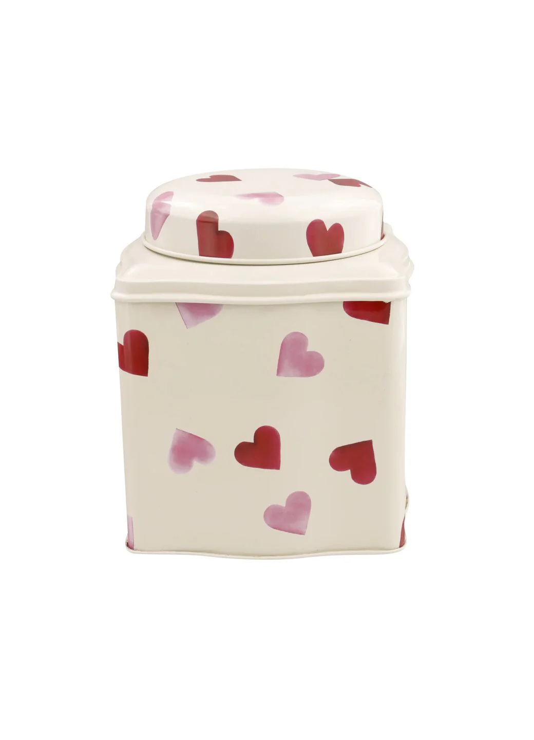 Pink Hearts Dome Lid Curved Tin Caddy - Image 4