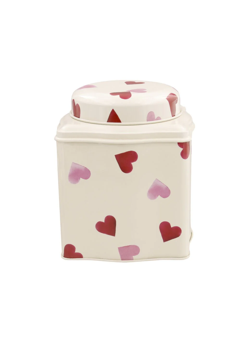 Pink Hearts Dome Lid Curved Tin Caddy - Image 6