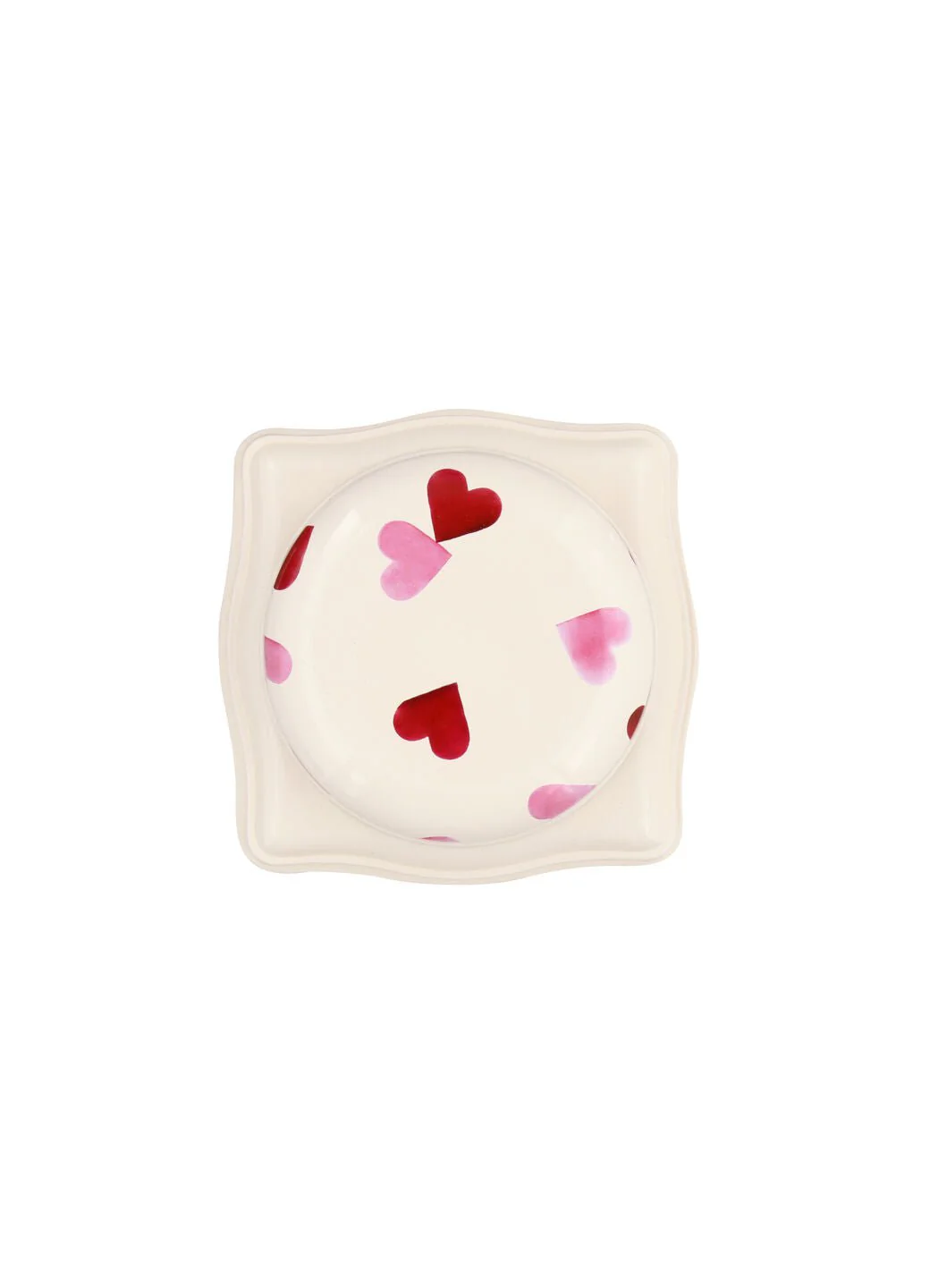 Pink Hearts Dome Lid Curved Tin Caddy - Image 7