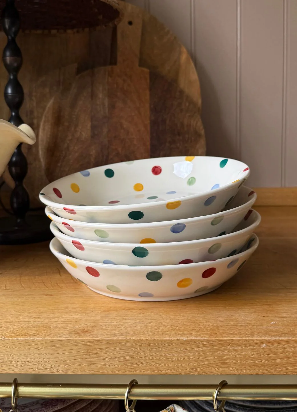 Polka Dot Medium Pasta Bowl  - Set of 4 - Image 6