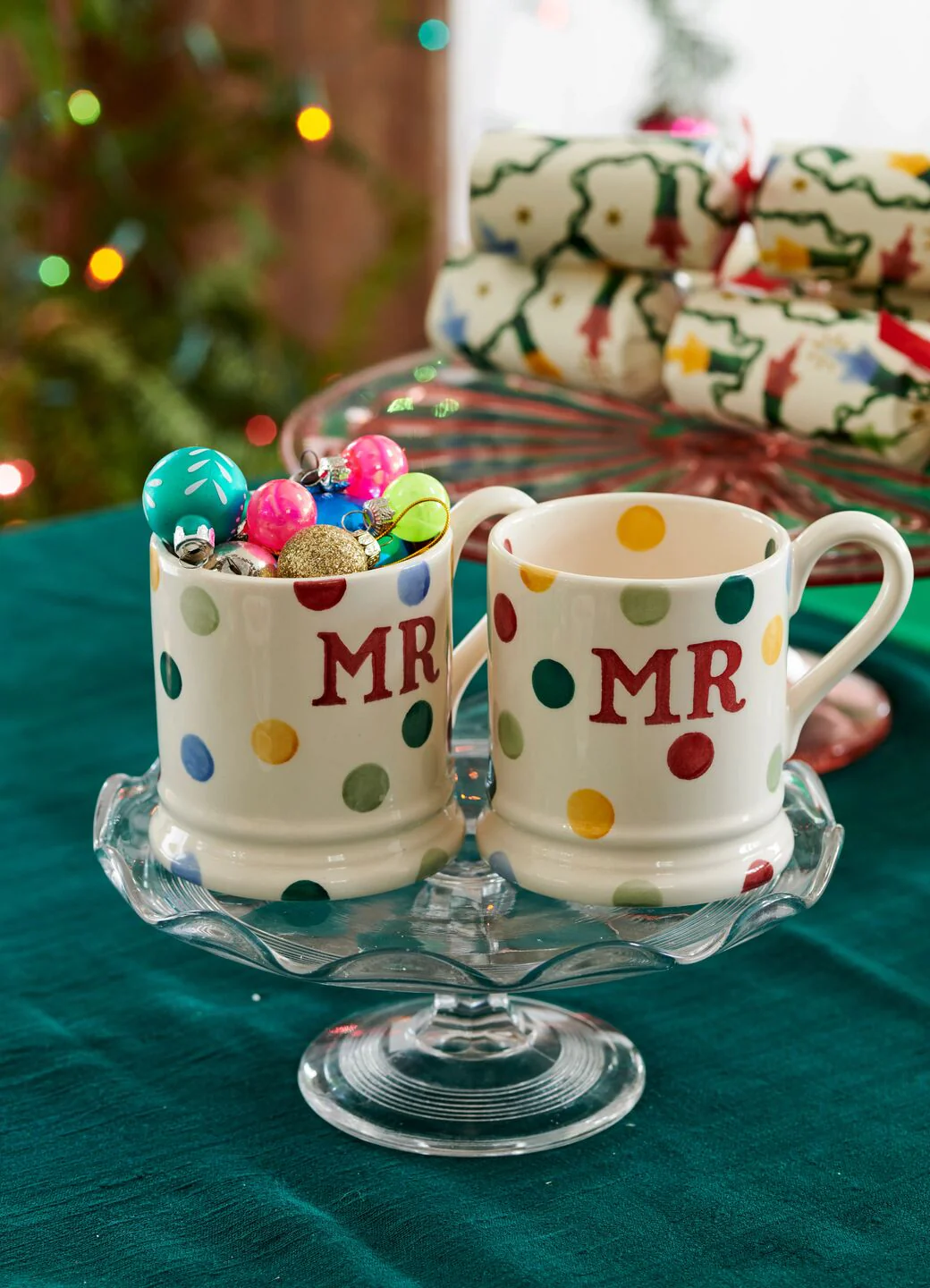 Polka Dot 'Mr & Mr' Set of 2 1/2 Pint Mugs Boxed - Image 7